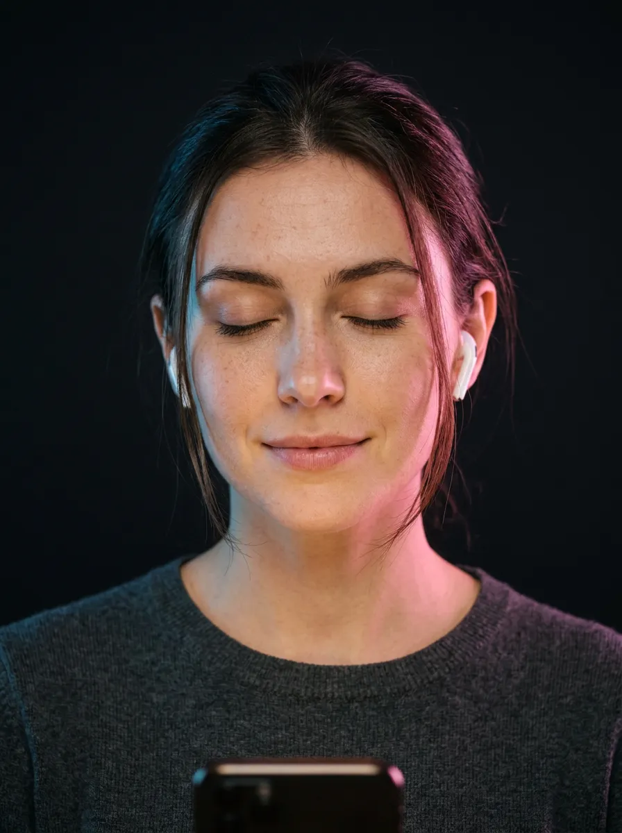 Editorial portrait, AI companion roleplay and voice chat